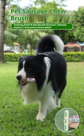 DOG Chew Toys for Teeth Cleaning,Pet Sausage chew Brush,Pet chew & Clean Buddy (Color: Blue)