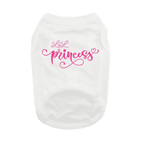 Lil Princess Dog Shirt (Color: White, size: 3X-Large)